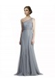 Gris ardoise Sirène Tulle Longue Robes demoiselle d'honneur en Gros