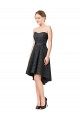 Gris ardoise Trapèze Dentelle Courte Asymétrique Robes demoiselle d'honneur / Robes de cocktail en Gros