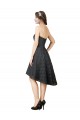 Gris ardoise Trapèze Dentelle Courte Asymétrique Robes demoiselle d'honneur / Robes de cocktail en Gros