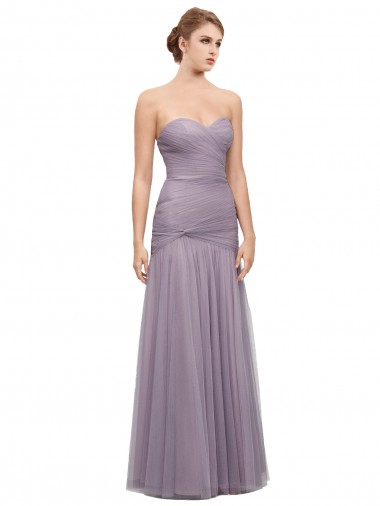Heather Sirène Tulle Longue Robes demoiselle d'honneur en Gros
