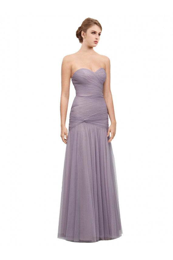 Heather Sirène Tulle Longue Robes demoiselle d'honneur en Gros