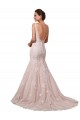 Ivoire & Blush Sirène Col V Tulle Dentelle Robes de mariée en Gros