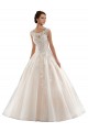 Ivoire & Champagne Princesse Bateau Tulle Dentelle Robes de mariée en Gros