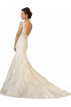 Ivoire & Champagne Sirène Col V Tulle Dentelle Robes de mariée en Gros