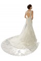 Ivoire & Champagne Sirène Col V Tulle Dentelle Robes de mariée en Gros