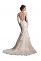 Ivoire & Champagne Sirène Illusion Tulle Dentelle Robes de mariée en Gros