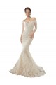 Ivoire & Champagne Sirène Épaule Dénudée Tulle Dentelle Robes de mariée en Gros