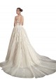 Ivoire & Champagne Trapèze Illusion Tulle Robes de mariée en Gros
