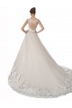 Ivoire & Champagne Trapèze Tulle Dentelle Robes de mariée en Gros