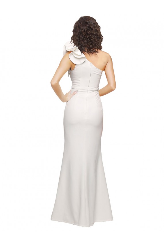 Ivoire Fourreau Crêpe Stretch Longue Formelles Robes demoiselle d'honneur / Robes de soirée / Robes de bal en Gros