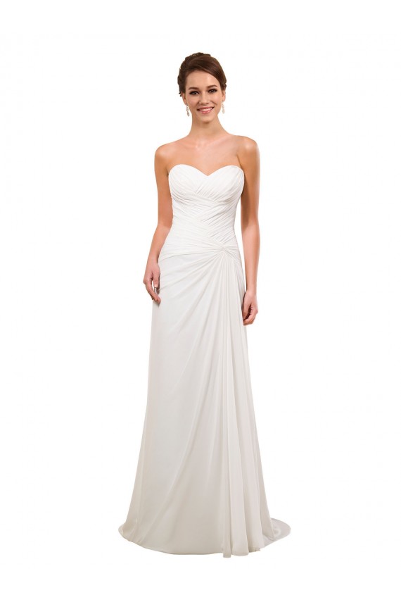 Ivoire Fourreau Mousseline Robes de mariée en Gros
