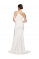 Ivoire Fourreau Sans bretelle Balayage train Crêpe Stretch Longue Robes demoiselle d'honneur / Robes de bal en Gros