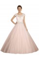 Ivoire Princesse Bateau Illusion Dentelle Robes de mariée en Gros