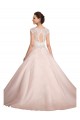 Ivoire Princesse Bateau Illusion Dentelle Robes de mariée en Gros