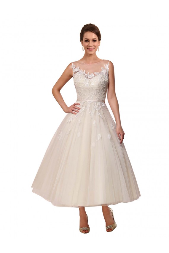 Ivoire Princesse Illusion Tulle Dentelle Robes de mariée en Gros