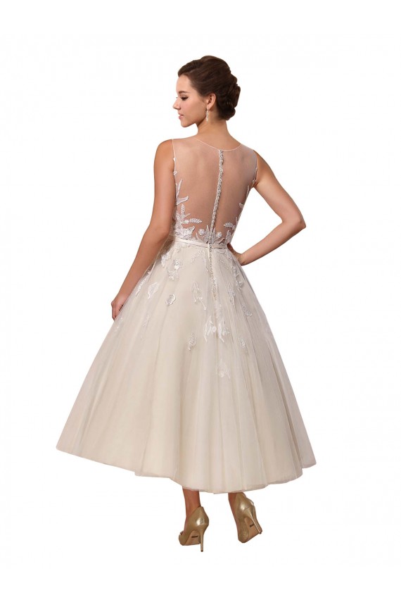 Ivoire Princesse Illusion Tulle Dentelle Robes de mariée en Gros
