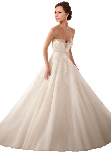 Ivoire Princesse Satiné Tulle Dentelle Robes de mariée en Gros