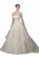Ivoire Princesse Scoop Sans bretelle Tulle Dentelle Robes de mariée en Gros