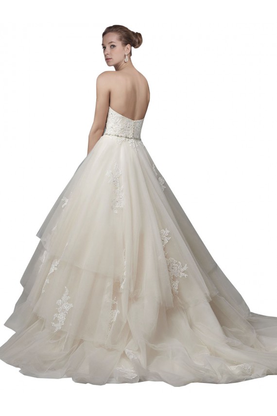 Ivoire Princesse Scoop Sans bretelle Tulle Dentelle Robes de mariée en Gros