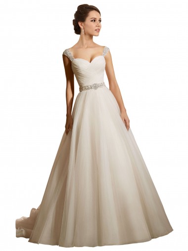 Ivoire Princesse Tulle Robes de mariée en Gros