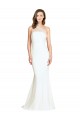 Ivoire Sirène Balayage train Crêpe Stretch Tulle Longue Formelles Robes demoiselle d'honneur / Robes de soirée en Gros
