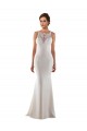Ivoire Sirène Balayage train Dentelle Crêpe Stretch Robes de mariée en Gros
