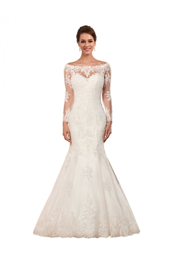 Ivoire Sirène Bateau Dentelle Robes de mariée en Gros