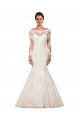 Ivoire Sirène Bateau Dentelle Robes de mariée en Gros