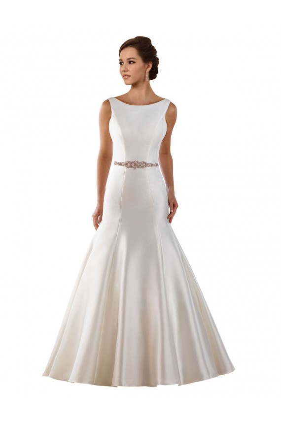 Ivoire Sirène Bateau Satiné Robes de mariée en Gros