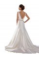 Ivoire Sirène Bateau Satiné Robes de mariée en Gros