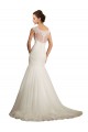 Ivoire Sirène Bateau Tulle Dentelle Robes de mariée en Gros