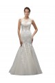 Ivoire Sirène Illusion Balayage train Tulle Dentelle Robes de mariée en Gros