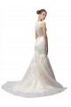 Ivoire Sirène Illusion Balayage train Tulle Dentelle Robes de mariée en Gros