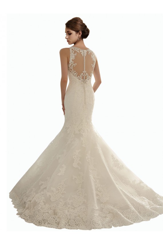 Ivoire Sirène Illusion Dentelle Robes de mariée en Gros