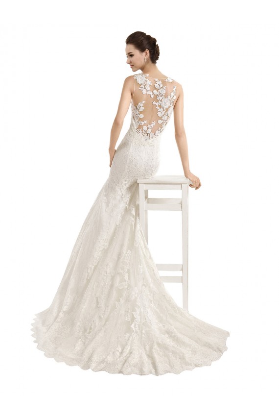 Ivoire Sirène Illusion Dentelle Robes de mariée en Gros