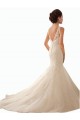 Ivoire Sirène Illusion Tulle Dentelle Robes de mariée en Gros