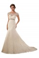 Ivoire Sirène Illusion Tulle Dentelle Robes de mariée en Gros