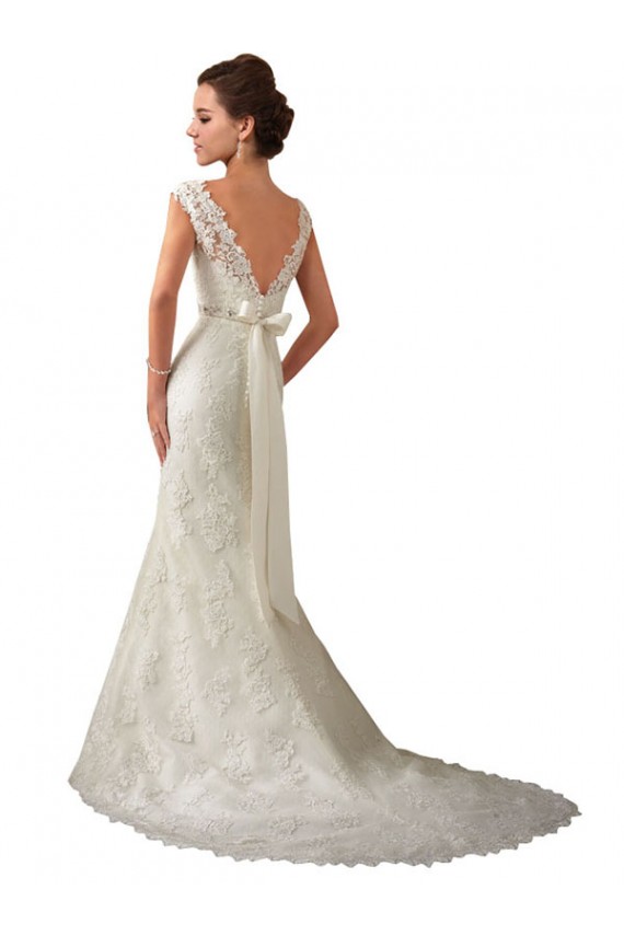 Ivoire Sirène Illusion Tulle Dentelle Robes de mariée en Gros