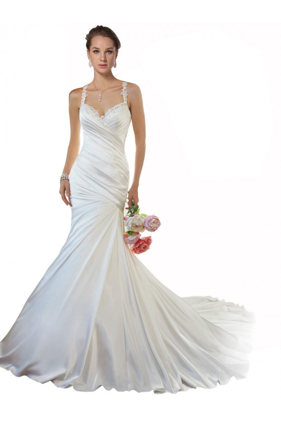Ivoire Sirène Satiné Plage Robes de mariée en Gros