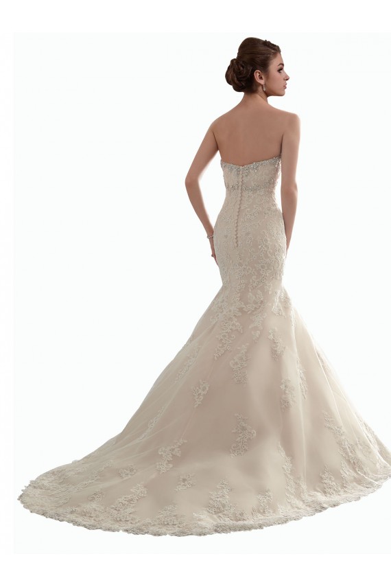 Ivoire Sirène Tulle Dentelle Classique Robes de mariée en Gros