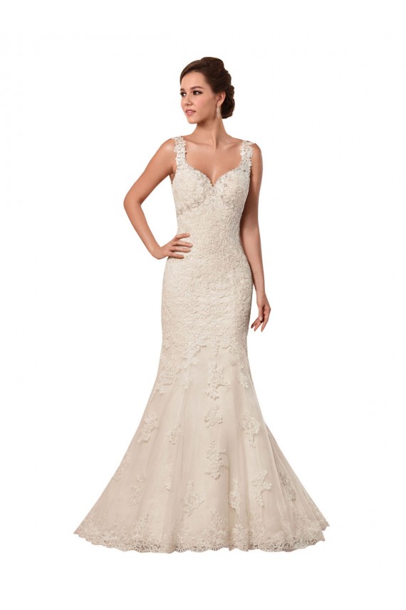 Ivoire Sirène Tulle Dentelle Robes de mariée en Gros