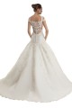 Ivoire Sirène Épaule Dénudée Balayage train Tulle Dentelle Robes de mariée en Gros