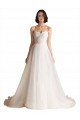 Ivoire Trapèze Balayage train Tulle Robes de mariée en Gros