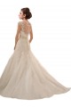 Ivoire Trapèze Col V Tulle Dentelle Robes de mariée en Gros