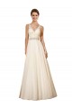 Ivoire Trapèze Col V Tulle Robes de mariée en Gros