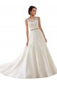 Ivoire Trapèze Illusion Dentelle Robes de mariée en Gros