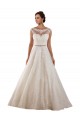 Ivoire Trapèze Illusion Tulle Dentelle Classique Robes de mariée en Gros