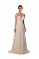 Ivoire Trapèze Illusion Tulle Dentelle Robes de mariée en Gros