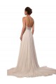 Ivoire Trapèze Illusion Tulle Dentelle Robes de mariée en Gros