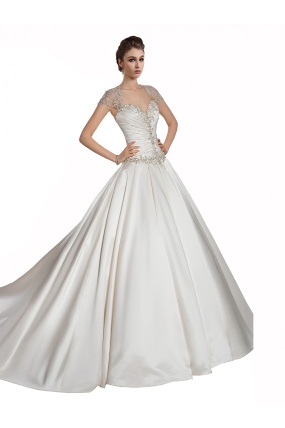 Ivoire Trapèze Satiné Robes de mariée en Gros